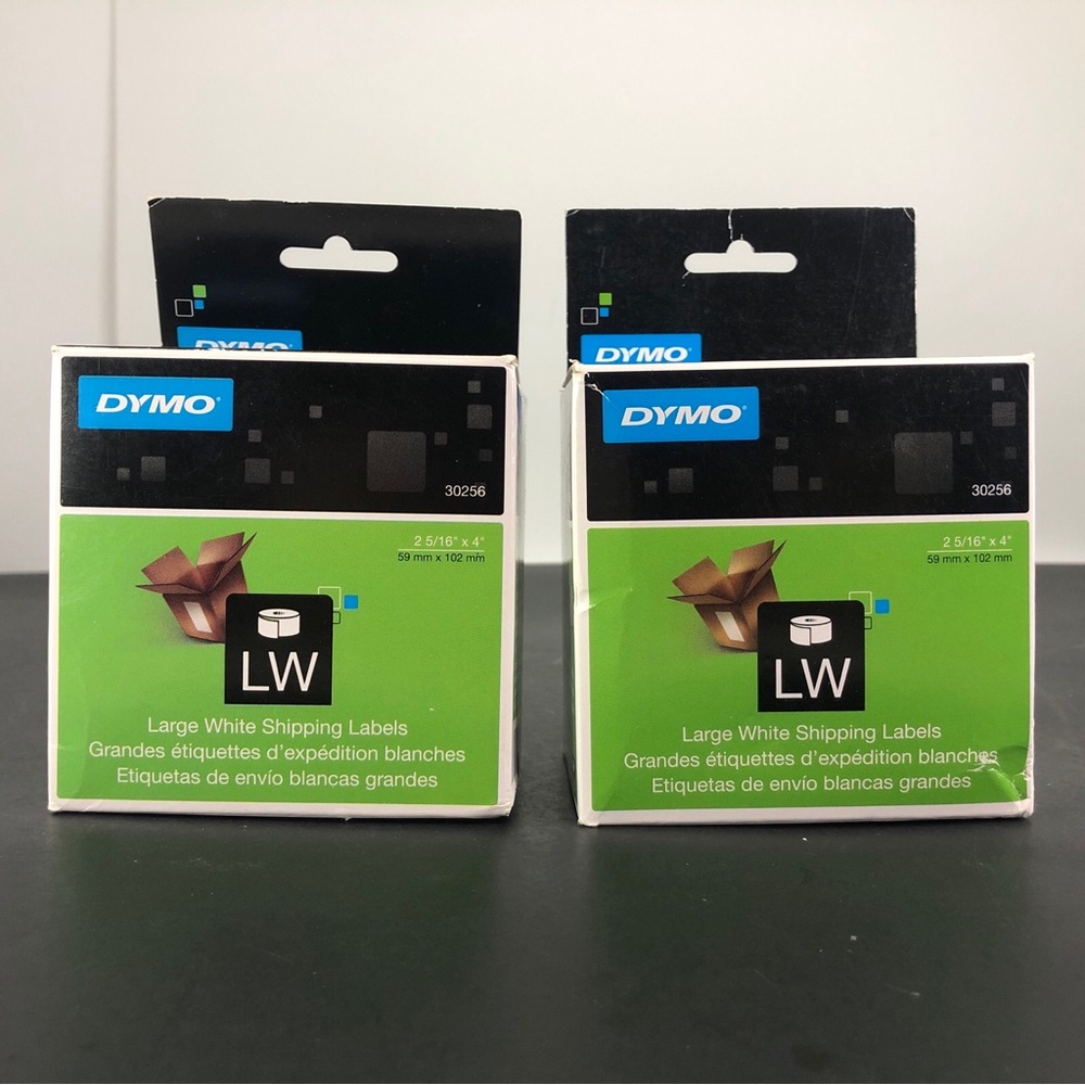 Dymo Shipping Labels - 2.31" X 4" 1 Roll Label White (30256) Lot‎ Of 2